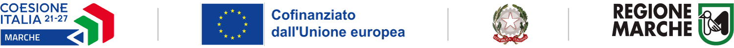 Marchi istituzionali: brand unitario, Unione europea, Repubblica italiana e Regione Marche