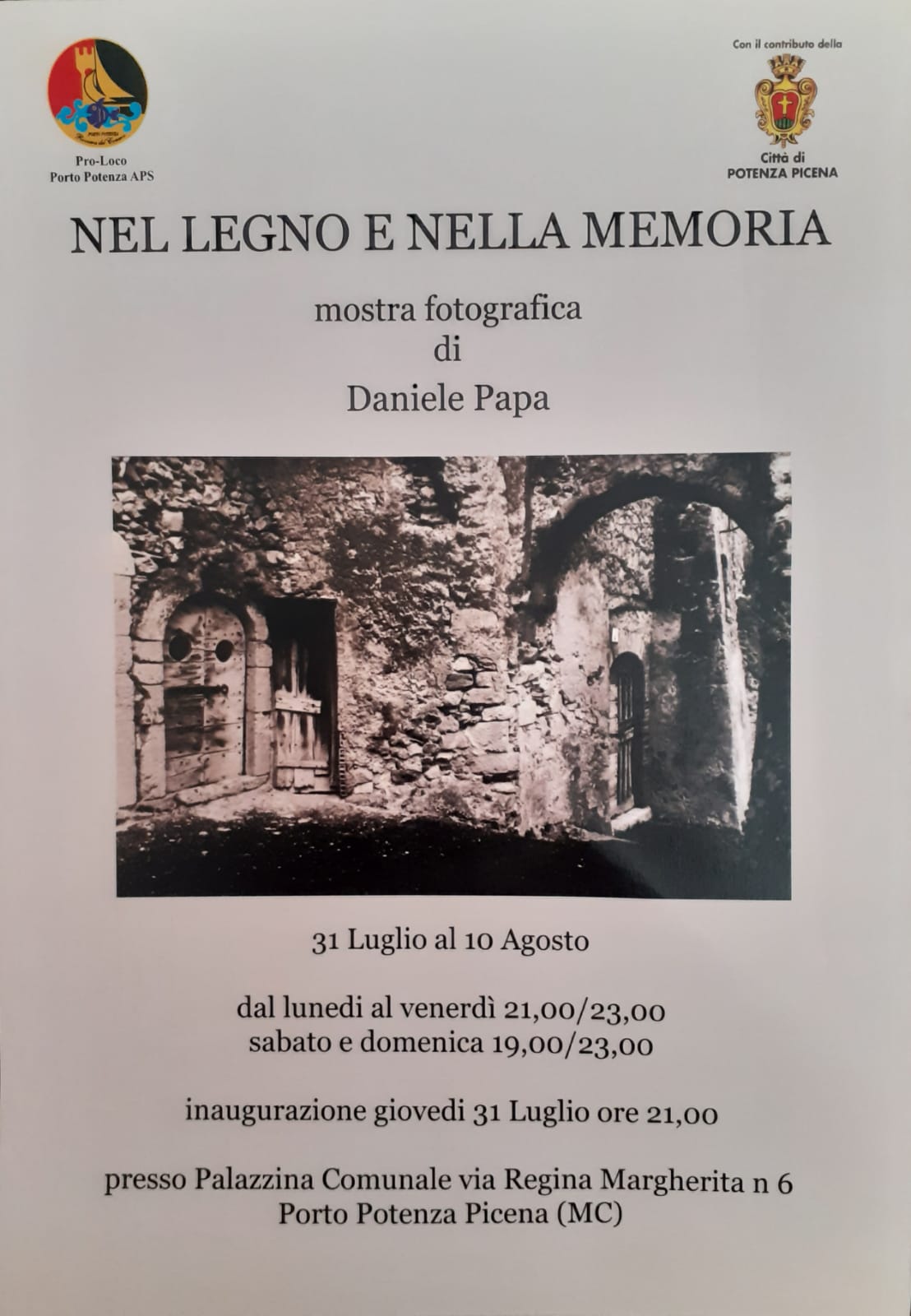"Nel legno e nella memoria" Mostra fotografica Daniele Papa